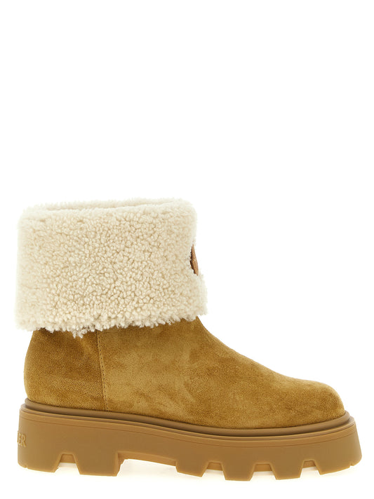 Ankle Boots by Moncler for women in beige features an effortless chic silhouette from the Women's Ankle Boots collection, showcasing a effortless chic and refined for an effortless chic look.
