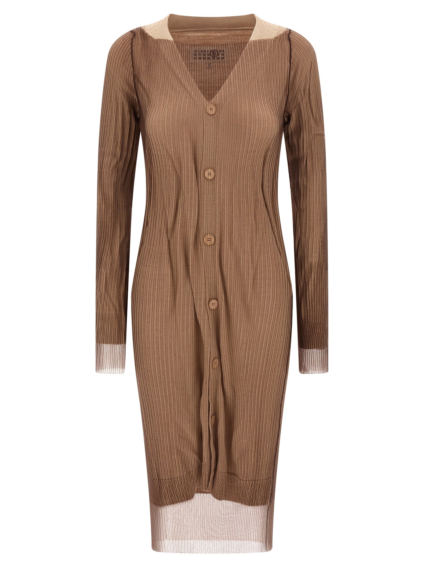 MM6 Maison Margiela Beige Polyamide Midi Dress