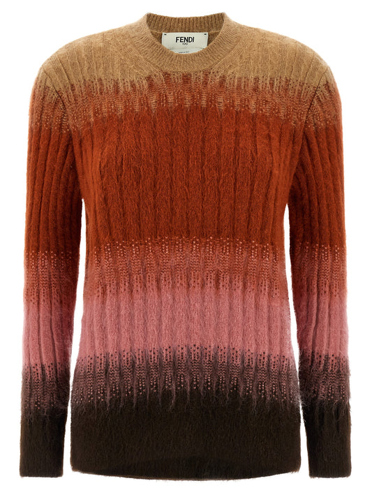 Fendi Multicolor Wool Cardigan