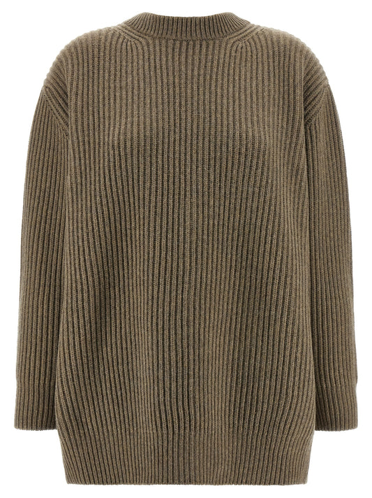 Dress by MM6 Maison Margiela for women in polyester & virgin wool beige, white & signature showcases a striking silhouette, elegantly detailed with a , refined crew neckline, and a striking short mini for a striking finish.