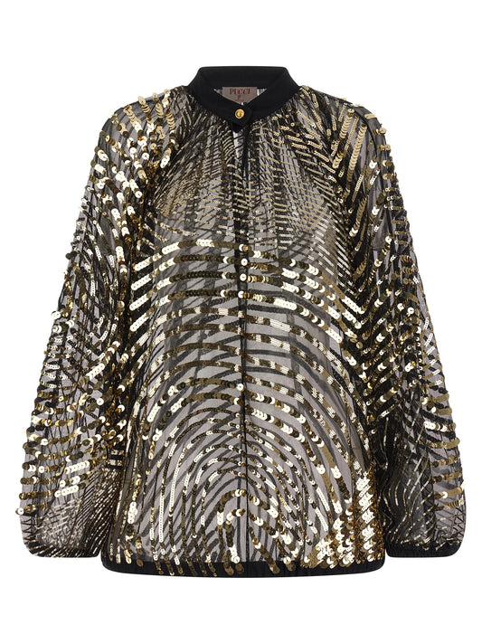 Emilio Pucci Black Polyamide Blouse