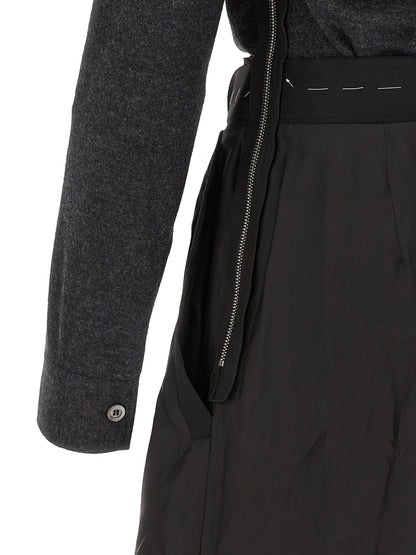 Maison Margiela Gray Virgin Wool Midi Dress