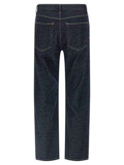 Agolde Blue Cotton Straight-Leg Jeans