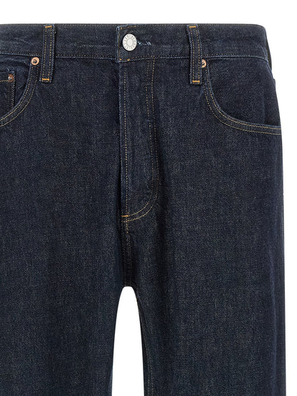 Agolde Blue Cotton Straight-Leg Jeans
