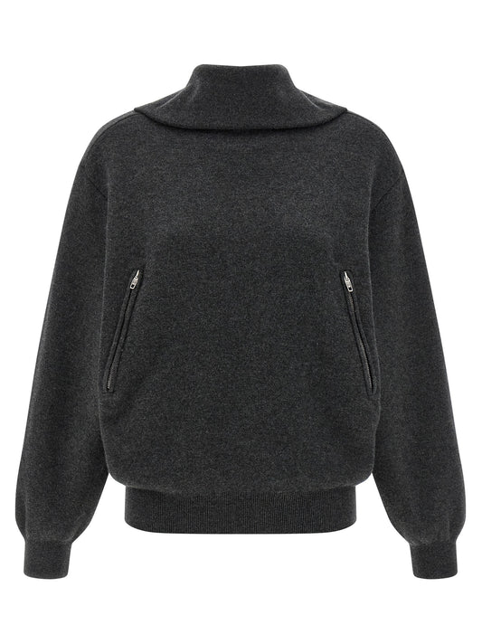 Balenciaga Gray Wool Cardigan
