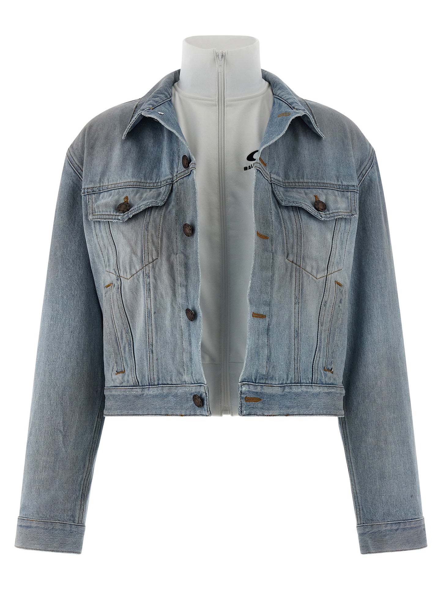 Balenciaga Blue Cotton Denim Jacket
