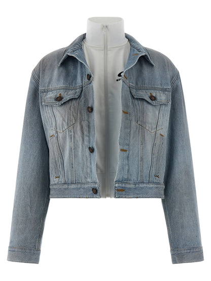 Balenciaga Blue Cotton Denim Jacket