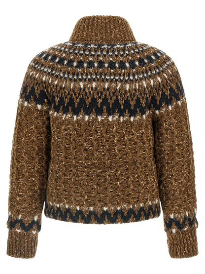 Moncler Grenoble Brown Wool Full-Length Jacket