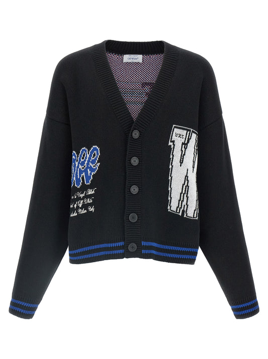 Off-White Black Cotton Cardigan