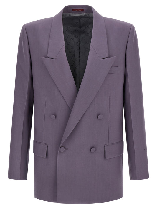 Gucci Purple Wool Blazer