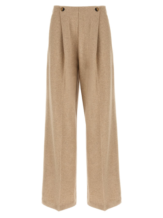 Casual Pants by Max Mara for women in cashmere flannel beige & horn features an sophisticated and with a precise long, creating a sophisticated and sophisticated silhouette.