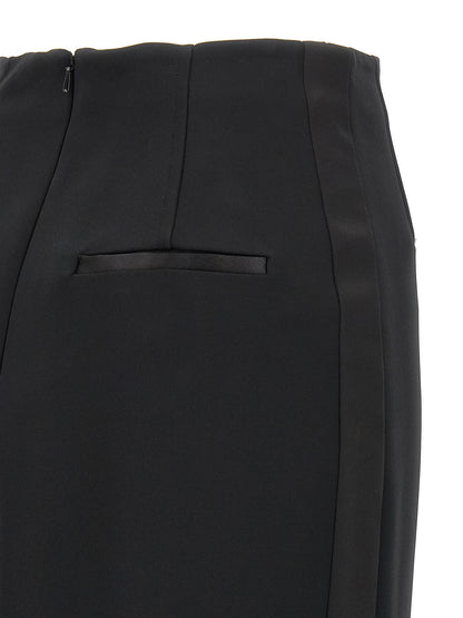 Max Mara Black Viscose Midi Skirt