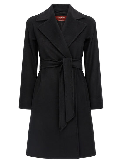 Max Mara Black Virgin Wool Coat