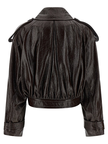 Sportmax Brown Cotton Coat