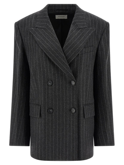 Sportmax Gray Virgin Wool Blazer