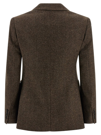 Max Mara Brown Virgin Wool Blazer