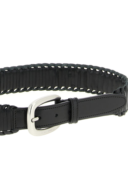Golden Goose Black Cowhide Regular Belt