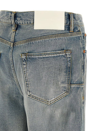 PURPLE Blue Cotton Straight-Leg Jeans