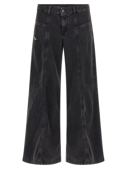 Diesel Black Cotton Jeans Denim