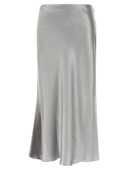 Tory Burch Gray Polyester Midi Skirt