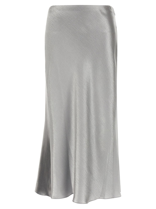 Tory Burch Gray Polyester Midi Skirt