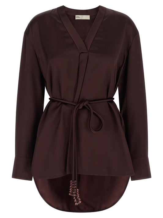 Tory Burch Bordeaux Viscose Blouse