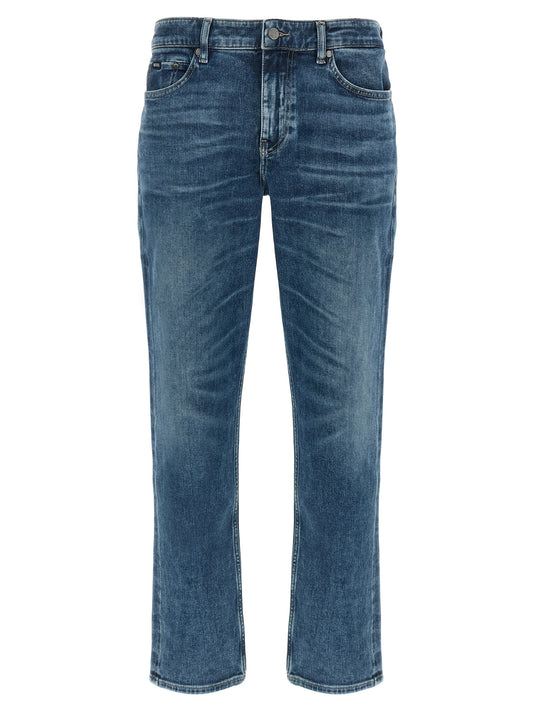 Hugo Boss Blue Cotton Skinny Jeans