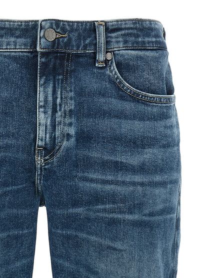 Hugo Boss Blue Cotton Skinny Jeans