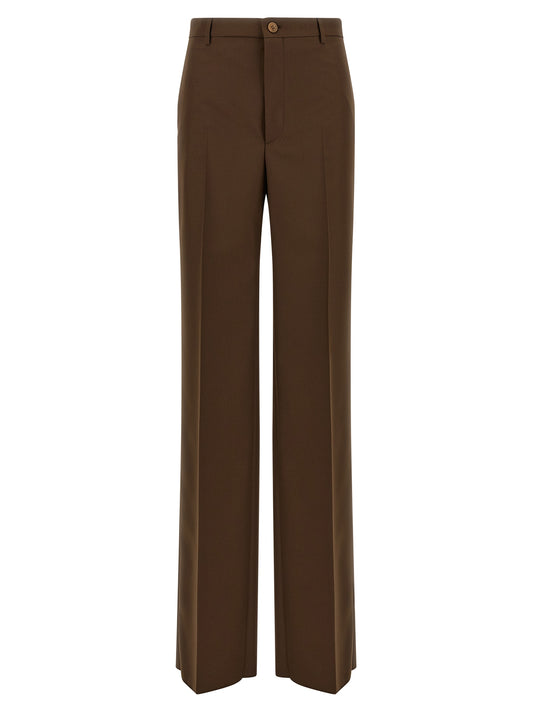Gucci Brown Polyester Dress Pants