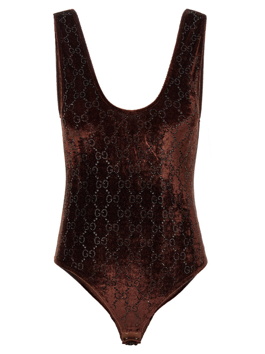 Gucci Brown Polyamide Bodysuit