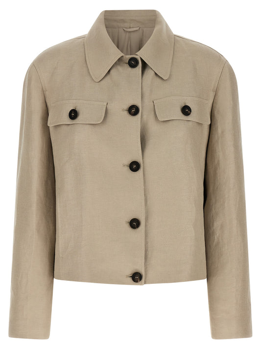 Brunello Cucinelli Beige Linen Blazer