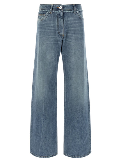 Versace Blue Cotton Boyfriend Jeans