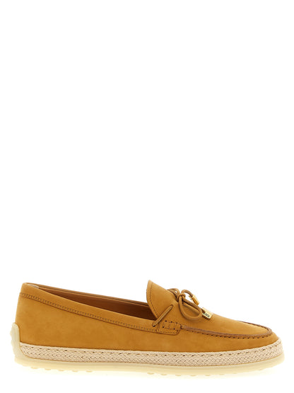 Tod's Beige Calfskin Slip-On Loafers