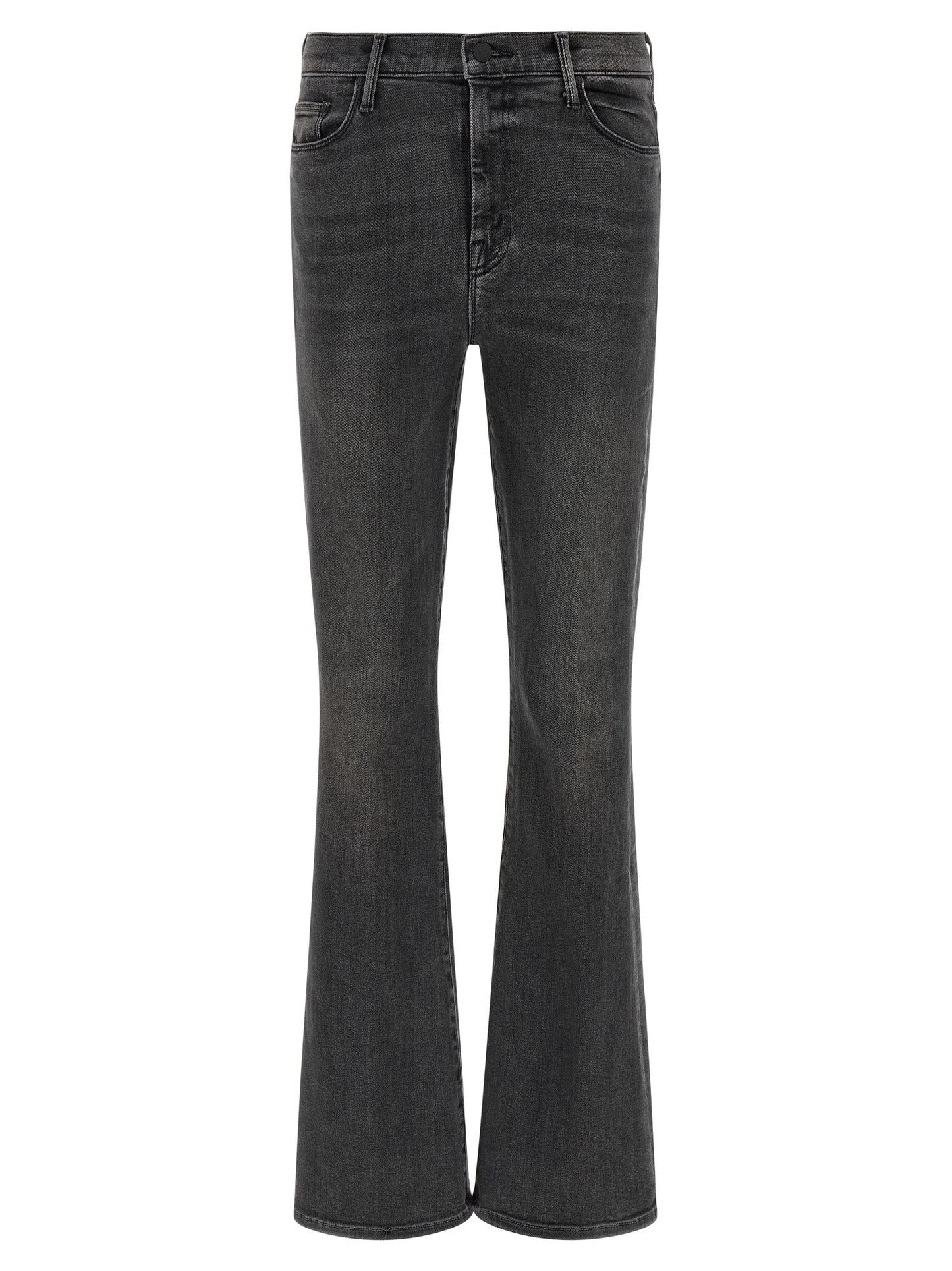 Mother Denim Gray Cotton Flared Jeans