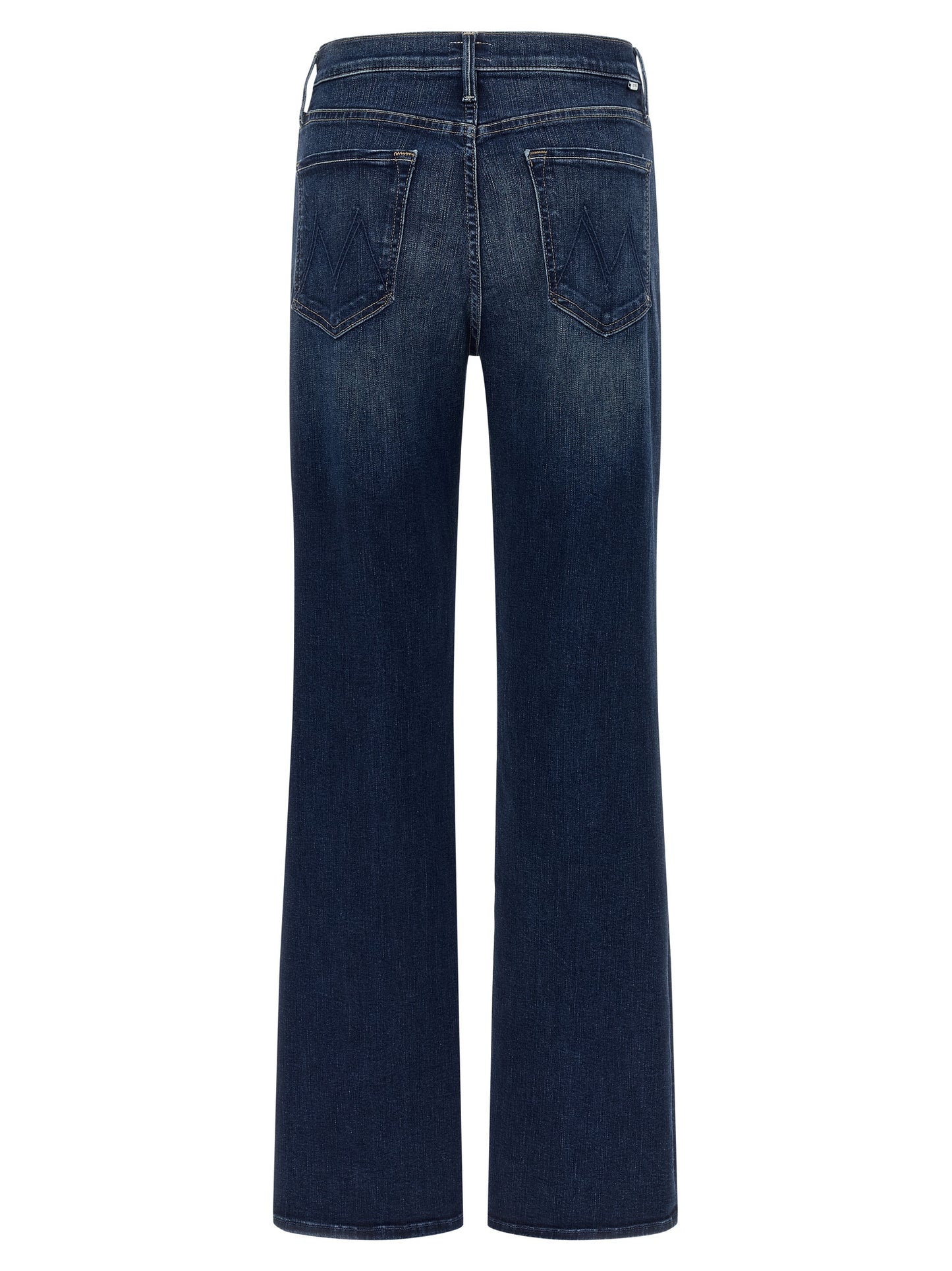 Mother Denim Blue Cotton Straight-Leg Jeans