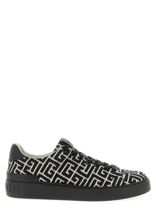 Balmain Black Cotton Sneakers