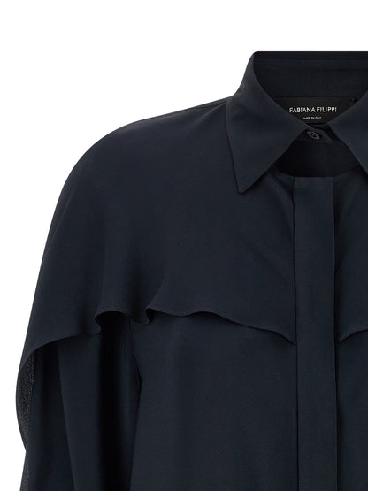 Fabiana Filippi Blue Acetate Blouse
