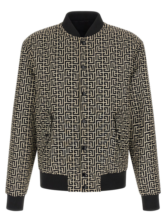 Balmain Black Polyamide Bomber