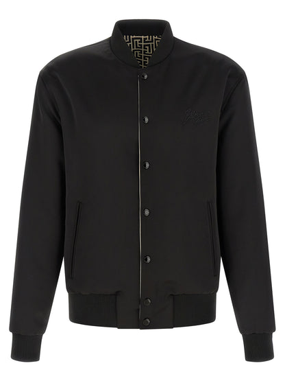 Balmain Black Polyamide Bomber