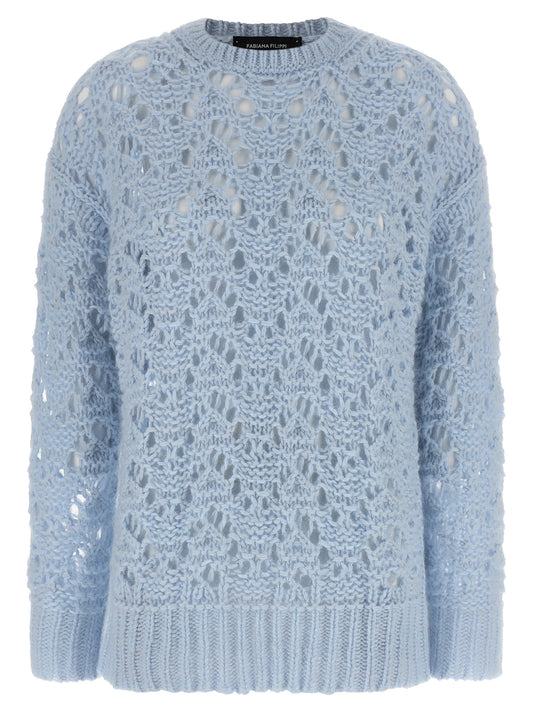 Fabiana Filippi Blue Virgin Wool Cardigan