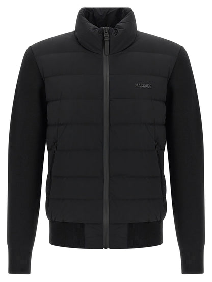 Mackage Blue Nylon Cardigan