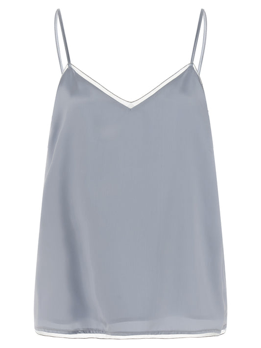 Fabiana Filippi Blue Viscose Tank Tops