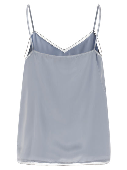 Fabiana Filippi Blue Viscose Tank Tops
