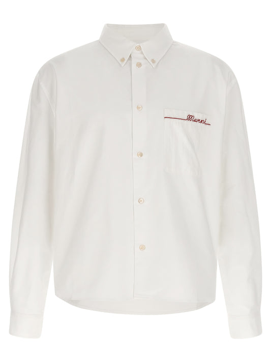 Marni White Cotton Blouse