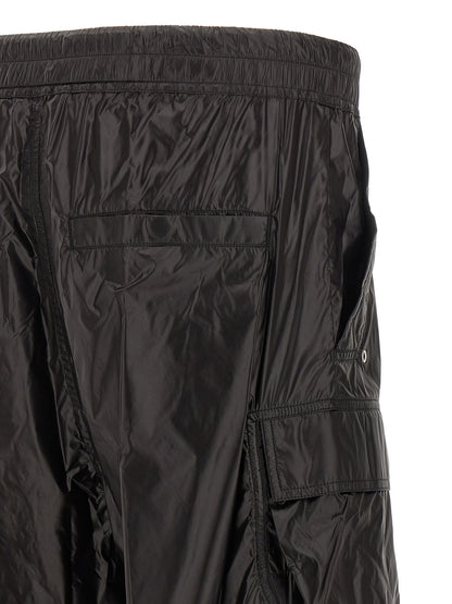 Rick Owens Black Nylon Cargo Pants