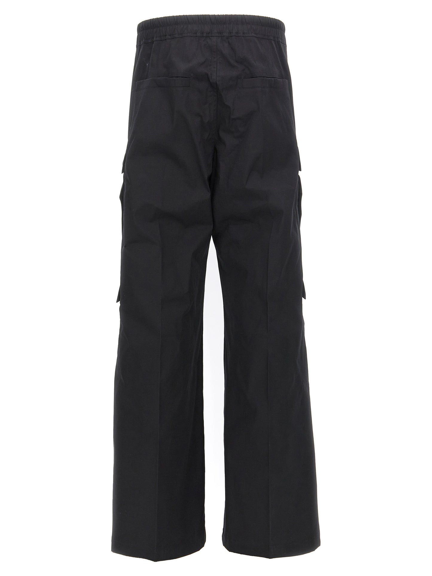 Rick Owens Black Cotton Cargo Pants