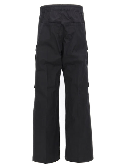 Rick Owens Black Cotton Cargo Pants