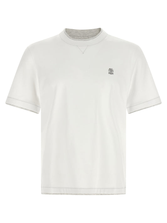 Brunello Cucinelli White Cotton T-Shirt