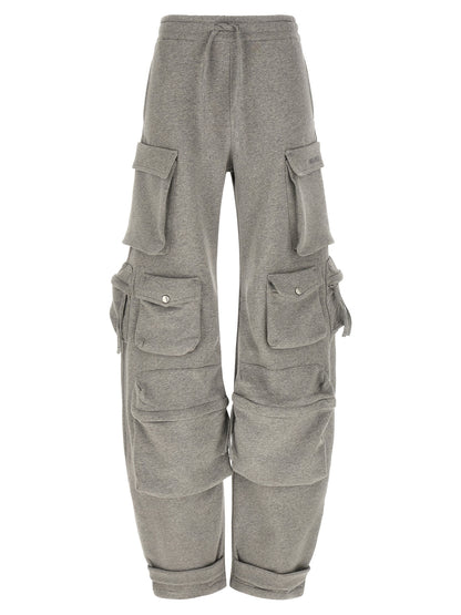The Attico Gray Cotton Cargo Pants