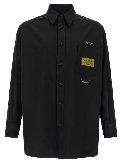 MM6 Maison Margiela Black Polyester Blouse